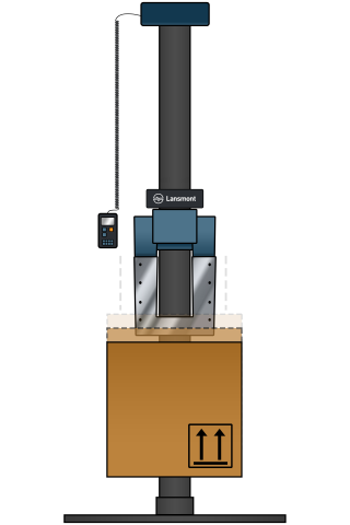 Lansmont drop test system illustration - flat drop test method